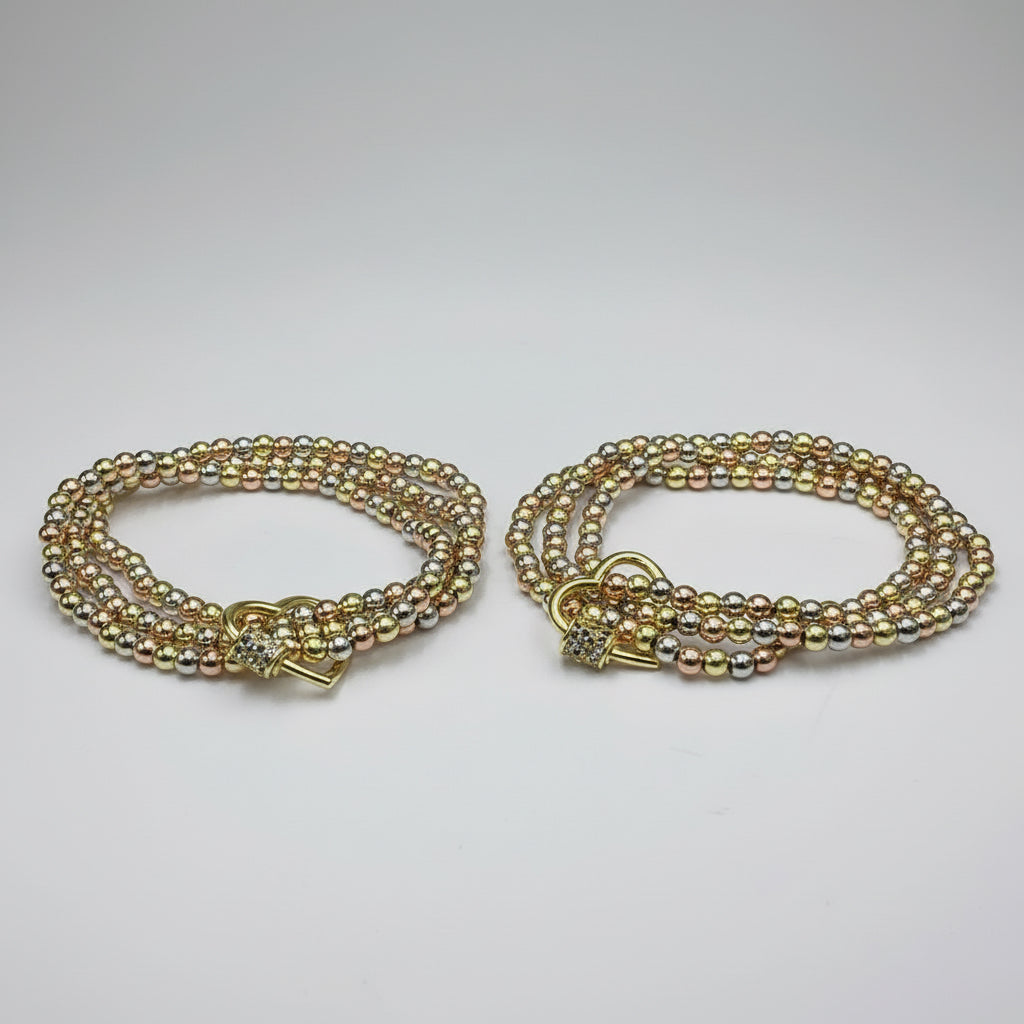 Brazalete de acero tricolor