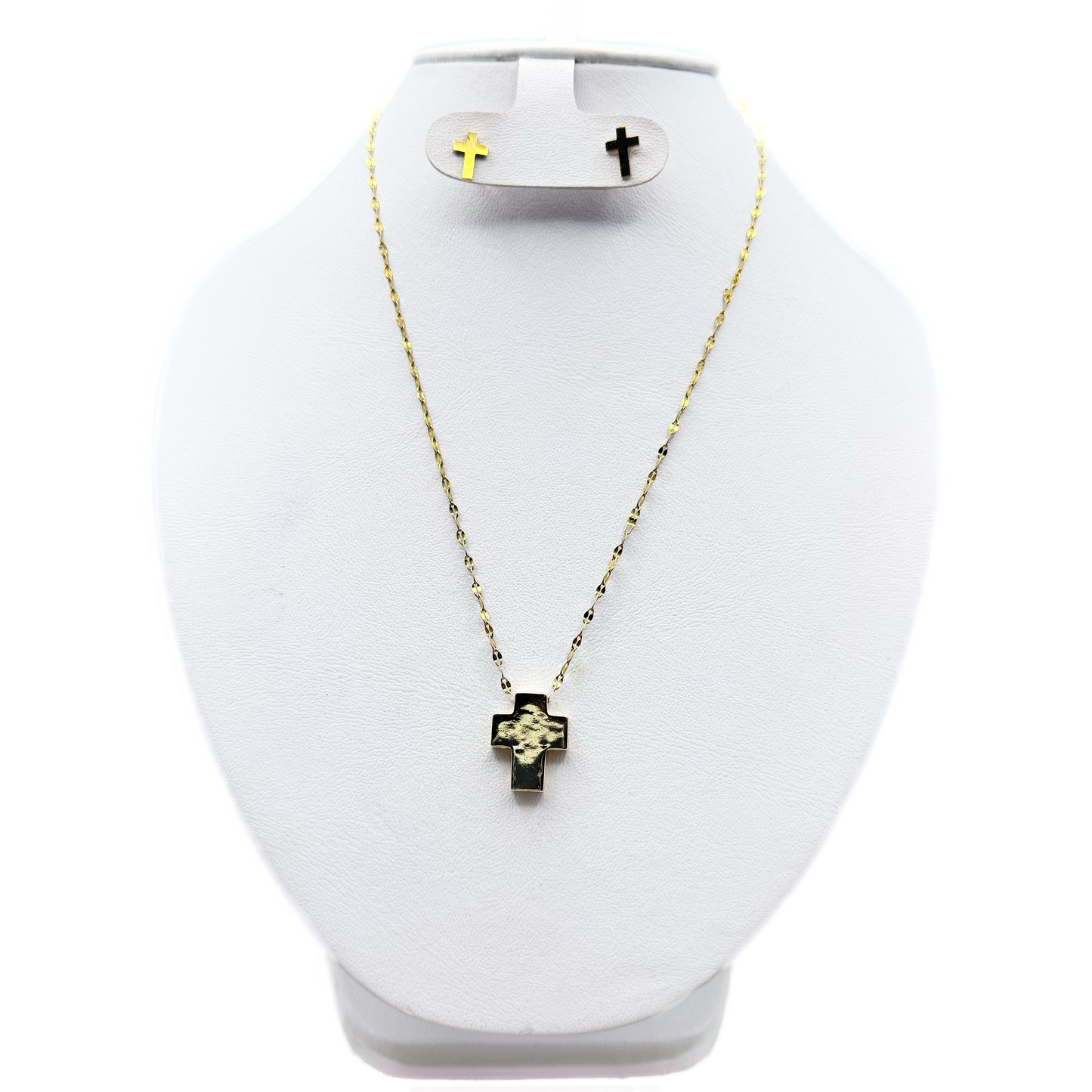 Conjunto Cruz Minimalista Acero Inoxidable