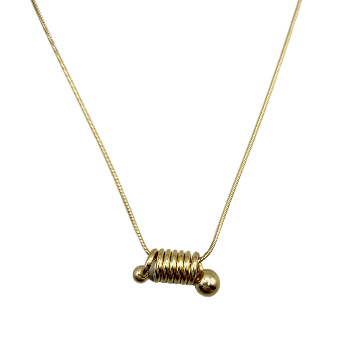 Collar Minimalista Espiral Dorado