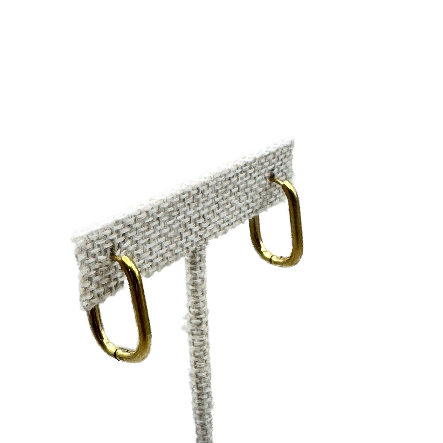 Aretes Aro Rectangular Dorado