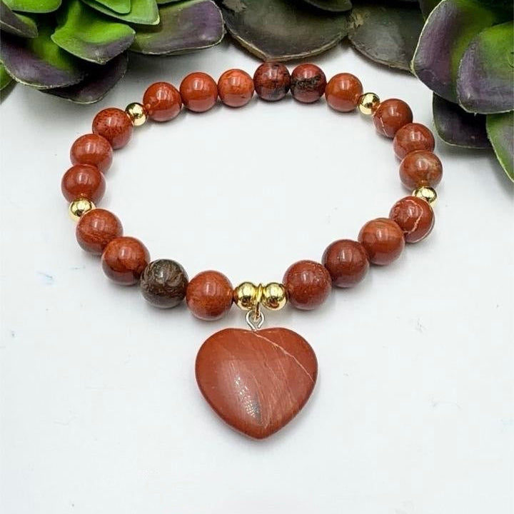 Brazalete jaspe rojo