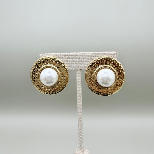 Aretes con perlas