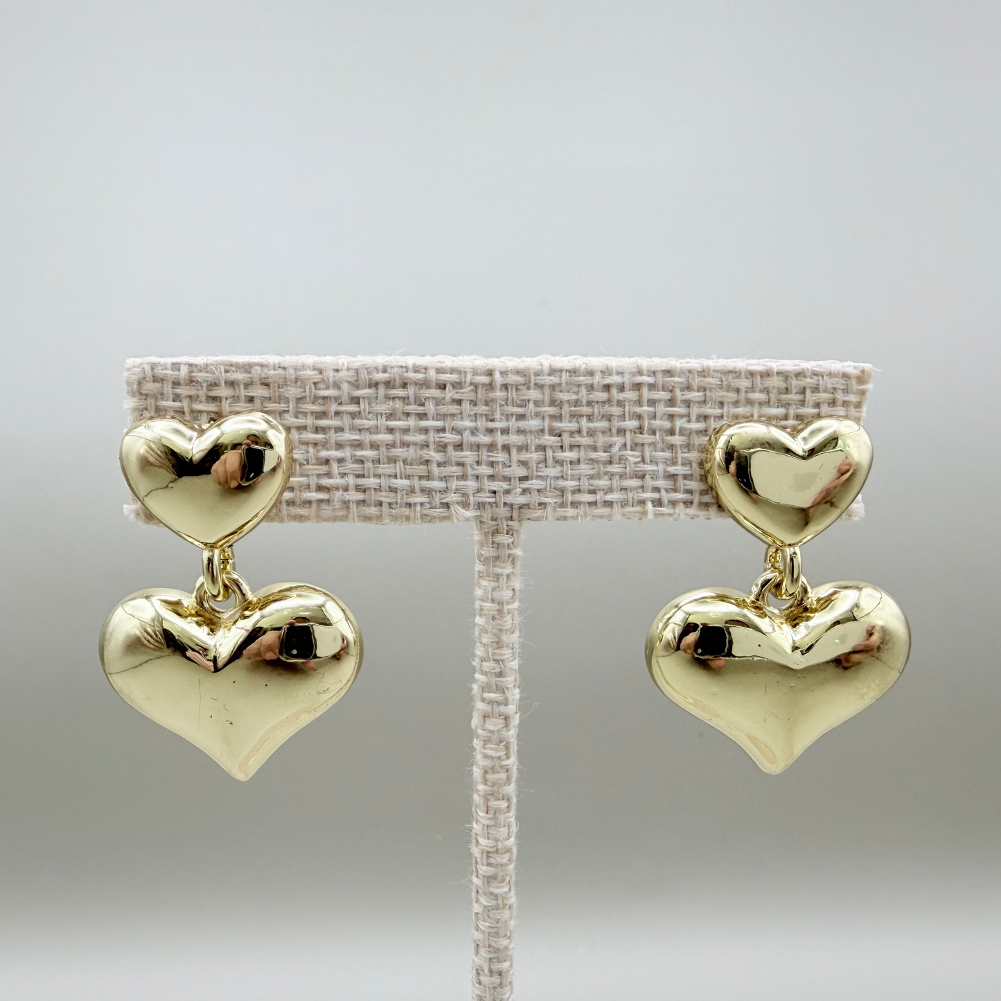 Aretes de corazón en acero inoxidable