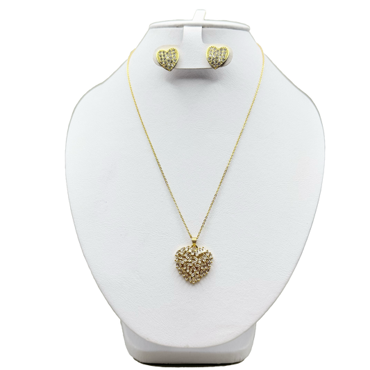 Conjunto de corazón en acero inoxidable