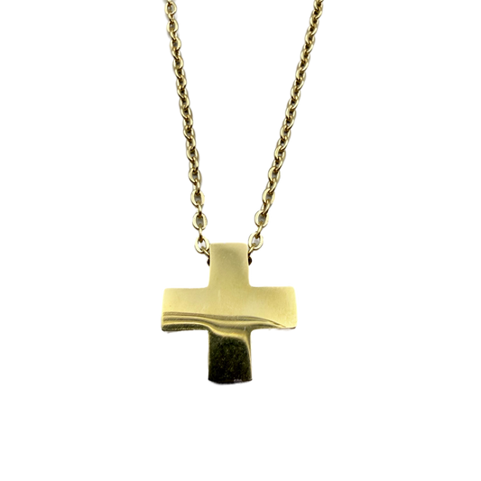 Collar Cruz Dorada Minimalista