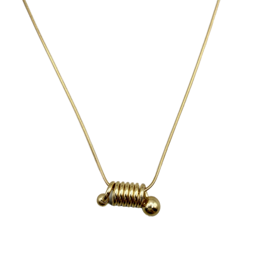 Collar Minimalista Espiral Dorado