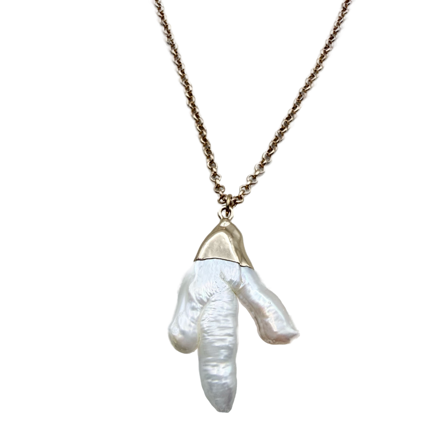 Collar Perla Barroca Natural Dorado