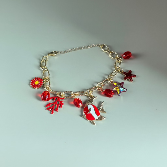 Brazalete de acero y cristal