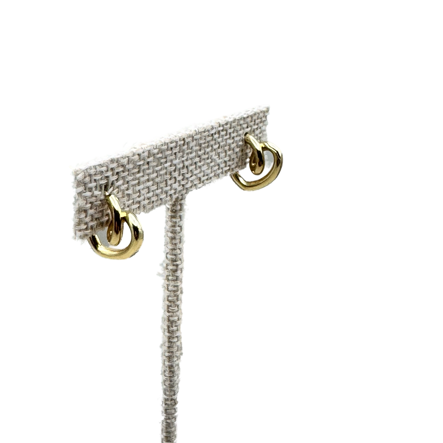 Aretes Huggie Doble Aro Dorado