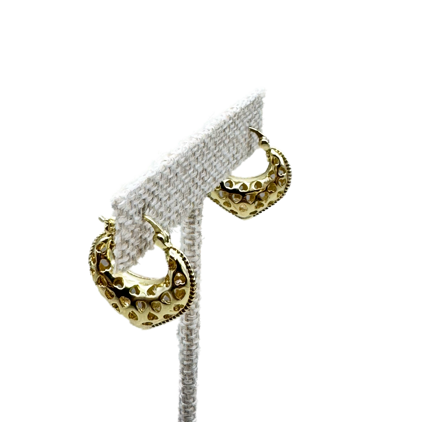 Aretes Aro Dorado Texturizado