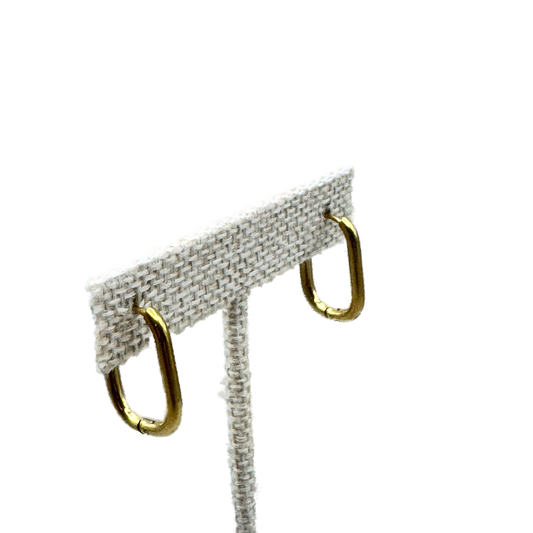 Aretes Aro Rectangular Dorado