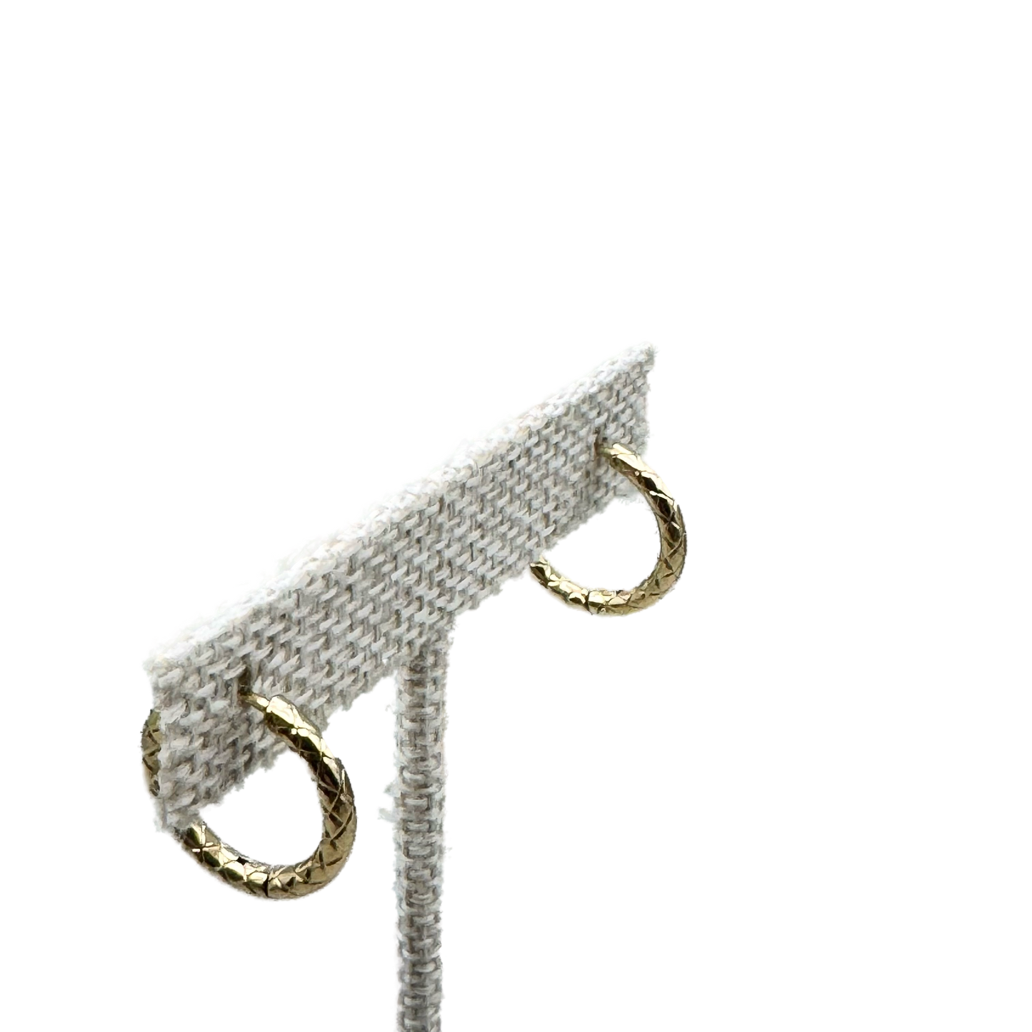 Aretes Aro Dorado Texturizado