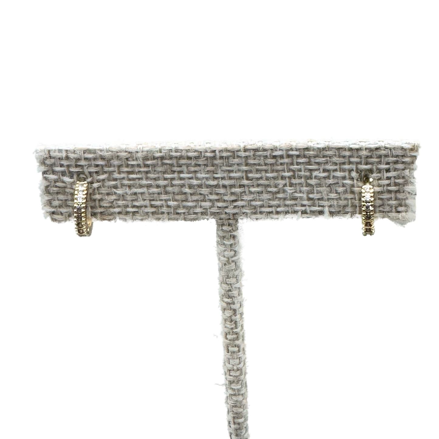 Aretes Mini Aro Dorado Brillante