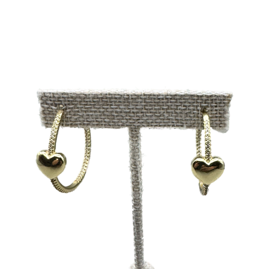 Aretes Aro Dorado con Corazón