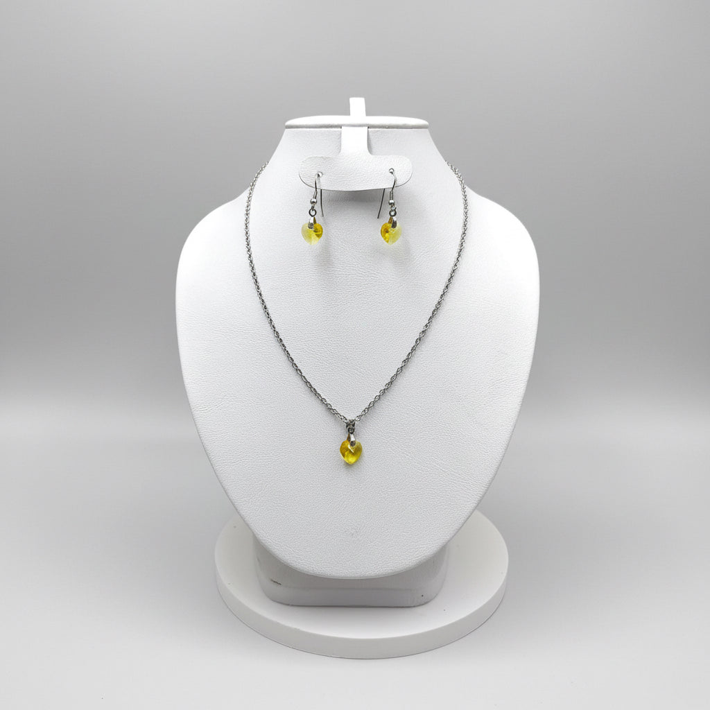 Juego de cristales tipo amarillo