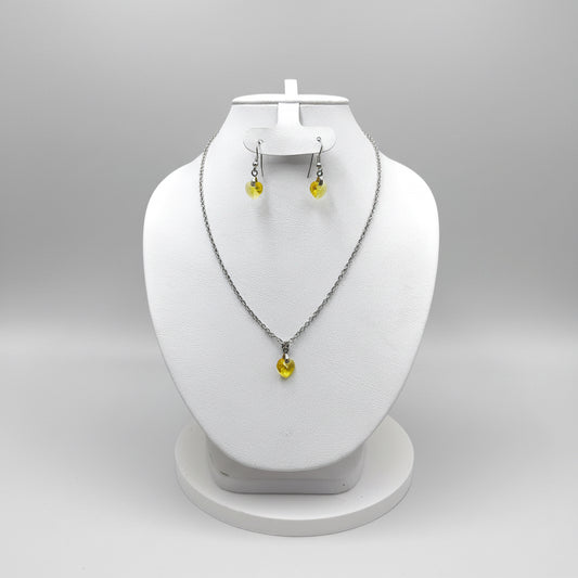 Juego de cristales tipo amarillo