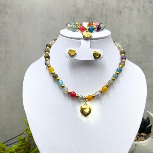 Juego de ágatas y dijes