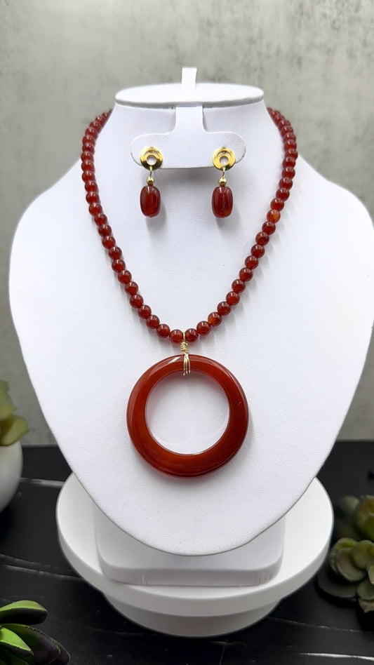 Juego de piedra de cornalina